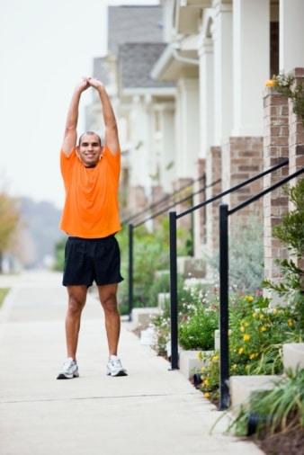 Man stretching